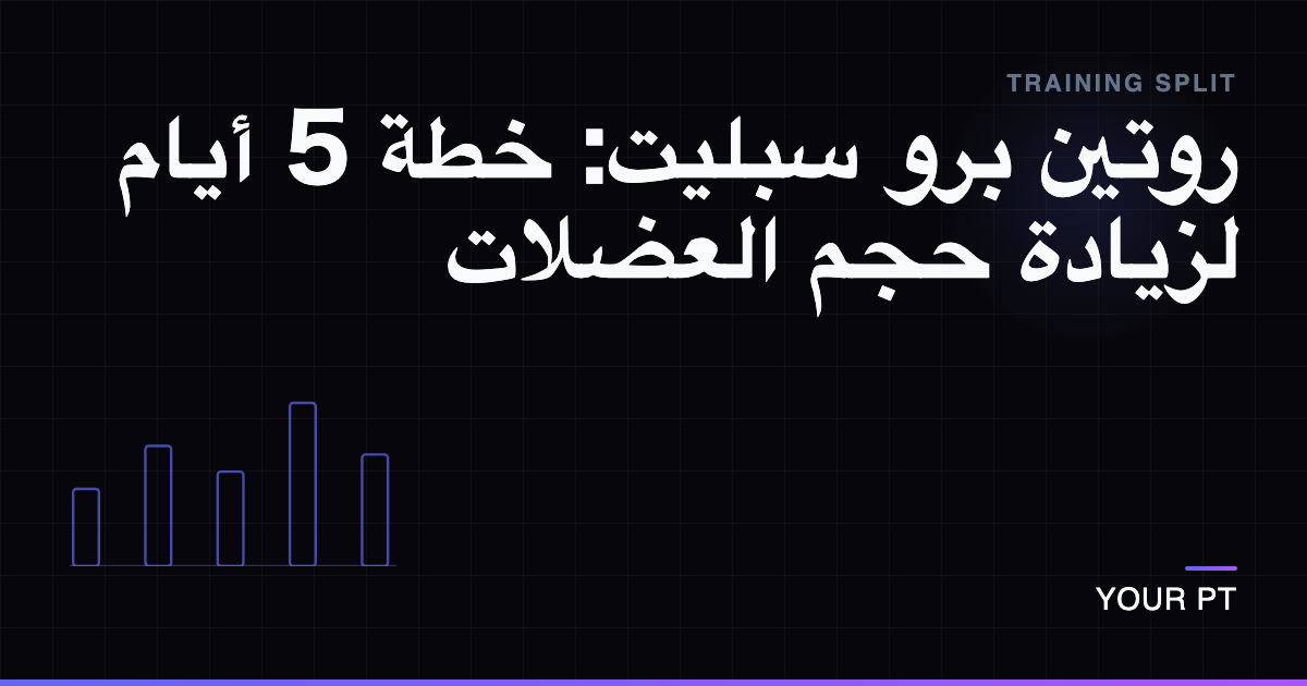 روتين برو سبليت: خطة 5 أيام لزيادة حجم العضلات